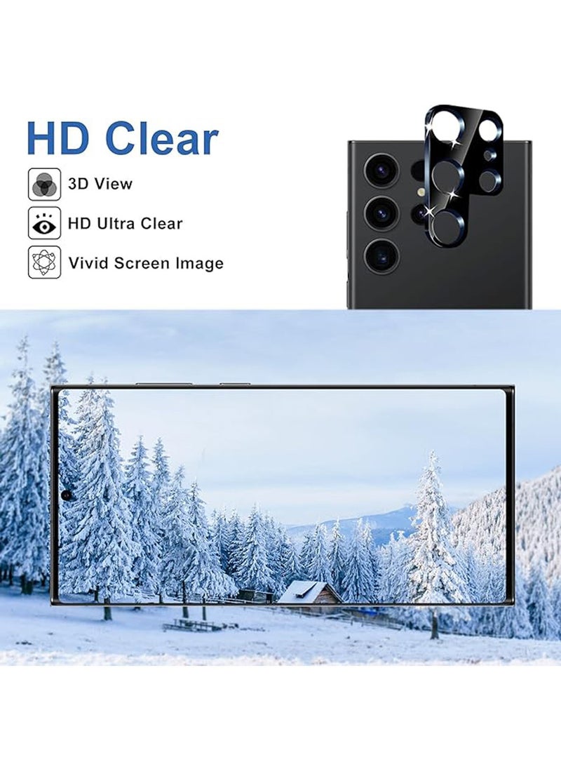X-level - Samsung Galaxy S24 Ultra Screen Protector,2 Pack HD Clear 9H Tempered Glass Screen Protector+2 Pack Glass Camera Lens Protector, Support Fingerprint Unlock,Easy install and Comfortable touch - Image 1