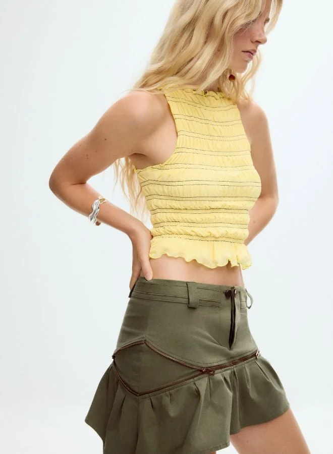 ديسيجوال تي شيرت مخطط مكشكش