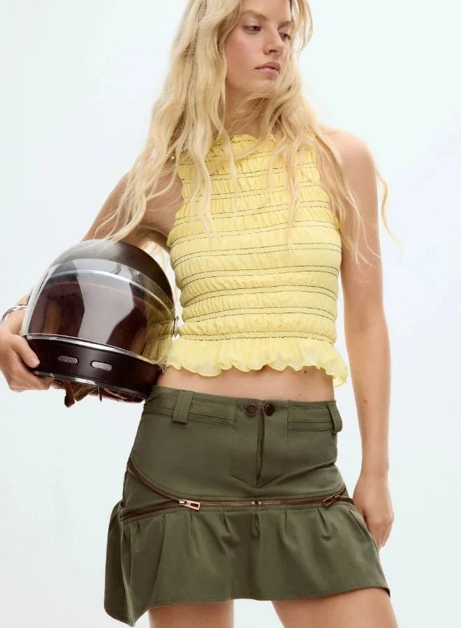 ديسيجوال تي شيرت مخطط مكشكش