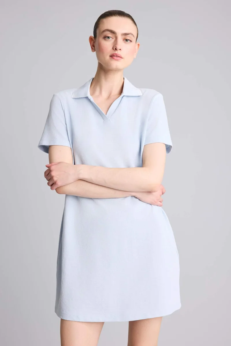 ديفاكتو Standard Fit Pique Dress