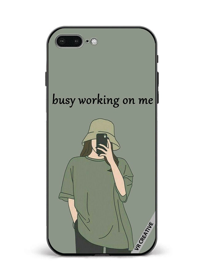 VR CREATIVE Protective Case Cover For Apple iPhone 7 Plus/8 Plus Busy Working On Me Design Multicolour - Image 1