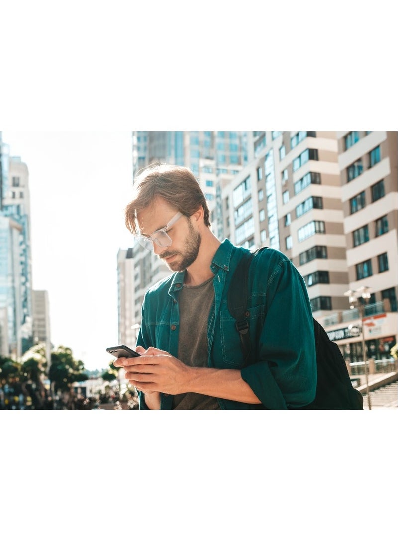 GREEN LION - GL-SG9Hamburg Smart Glasses / Play & Pause / Answer & Reject Calls / Anti-Blue Lens / Built-in Microphone / UV400 Protection / Voice Assistant / Remote Camera / Touch Control / TWS Function - White - Image 1
