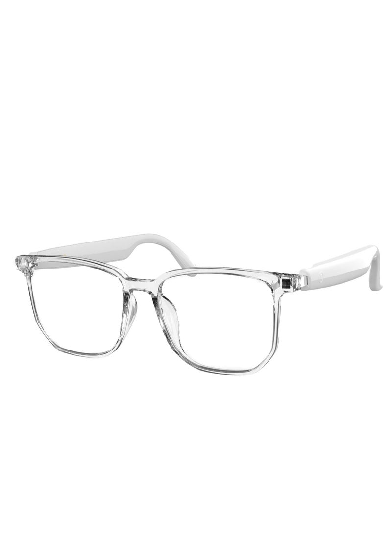 GREEN LION GL-SG9Hamburg Smart Glasses / Play & Pause / Answer & Reject Calls / Anti-Blue Lens / Built-in Microphone / UV400 Protection / Voice Assistant / Remote Camera / Touch Control / TWS Function - White  - Image 1