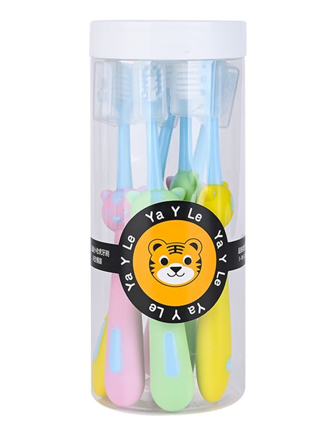 Kids Toothbrushes 6 Pack Soft Bristles Funny Cute Suction Cup Including Travel Case Animal Toothbrushes For Boys And Girls Toddlers and Kids Teeth 3+ - Image 1