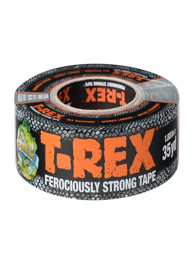 تي-ريكس شريط لاصق قوي للغاية من نوع T-Rex، 1.88 بوصة × 35 ياردة، لفة واحدة، رمادي داكن معدني (240998) - Image 1