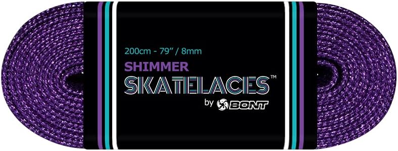 Bont Skates 8mm Shimmer Laces - 79" 96" 108" - Smoked Amethyst Purple - Image 3