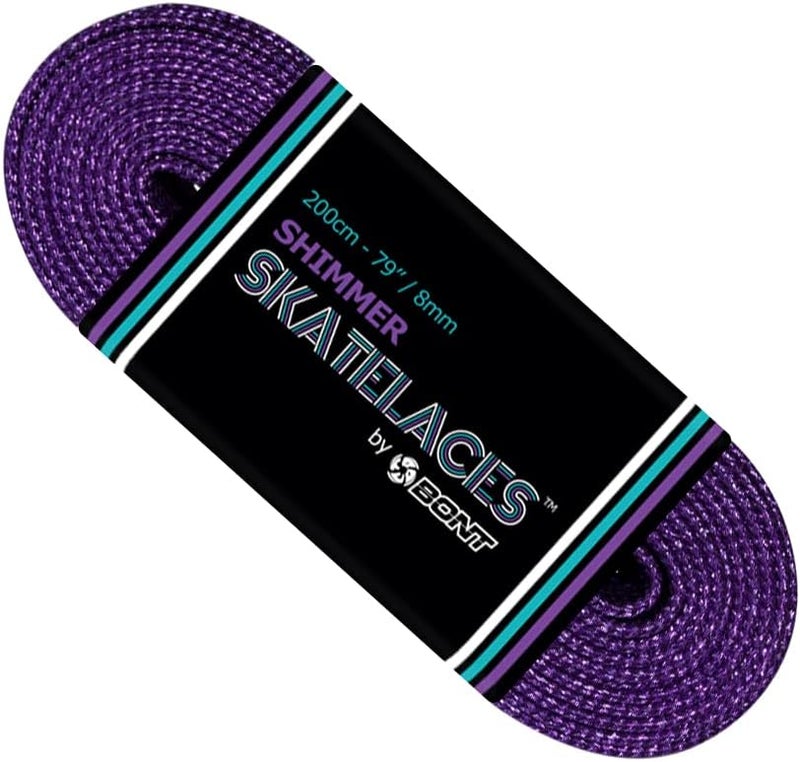 Bont Skates 8mm Shimmer Laces - 79" 96" 108" - Smoked Amethyst Purple - Image 1