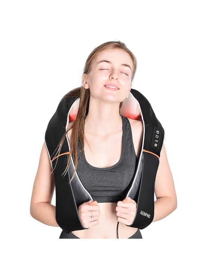 RENPHO RENPHO Shiatsu Neck and Shoulder Back Massager with Heat, Electric Deep Tissue 3D Kneading Massage Pillow for Relief on Waist, Leg, Calf, Arm, Belly, Full Body, Muscles  - Image 1
