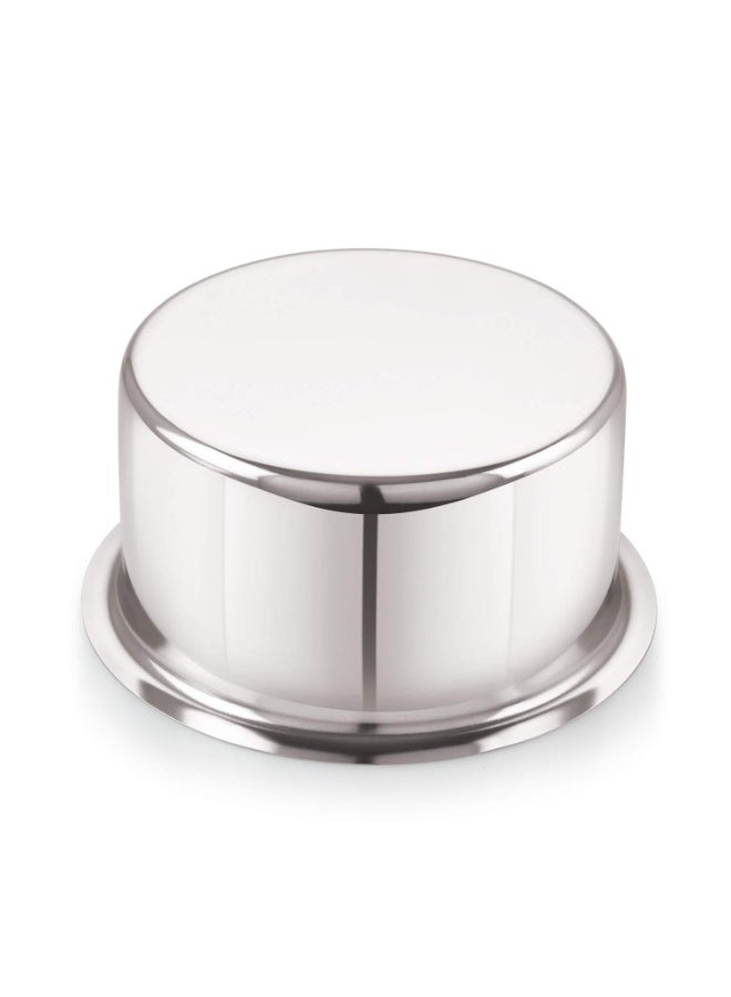 Neelam Stainless Steel Round Bottom Tope, 750 ml, Silver - Image 2