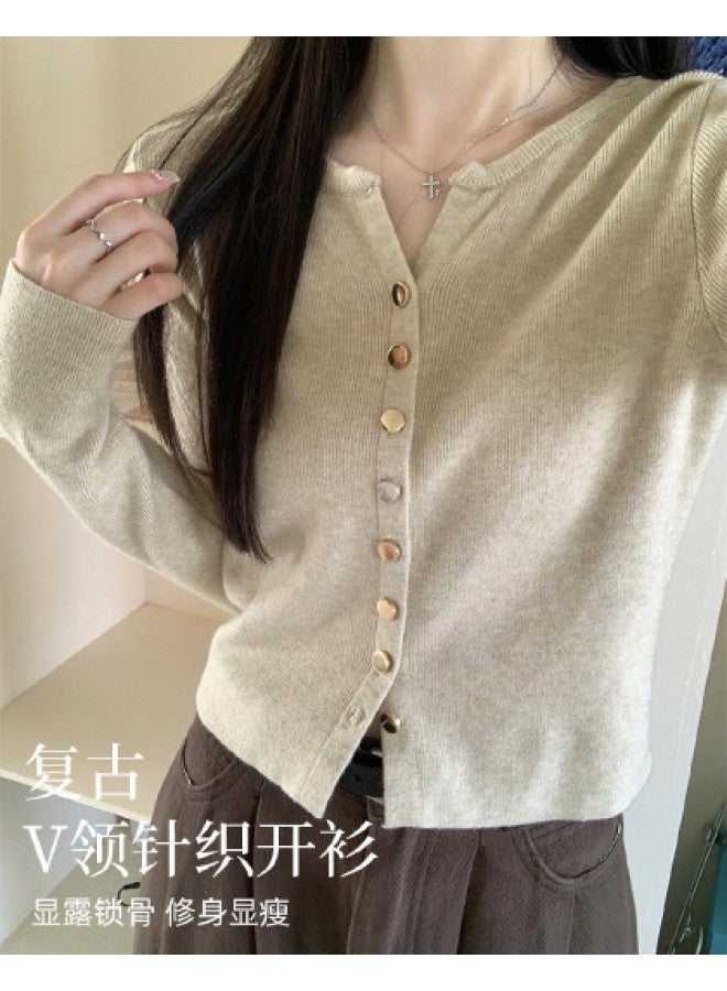 Modal Women'S Cardigan Knitted Layering Shirt Single Breasted Warm Temperament Casual Comfortable Layering Top Women'S Blouse - Image 1