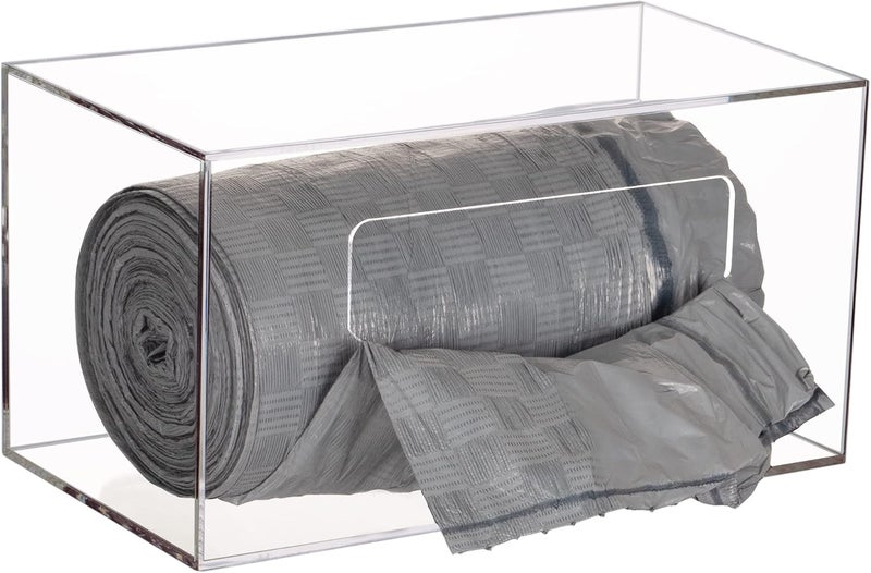 TPGP Aphbrada Acrylic Trash Bag Dispenser Roll Holder - Wall Mount for Kitchen Cabinet - Image 1