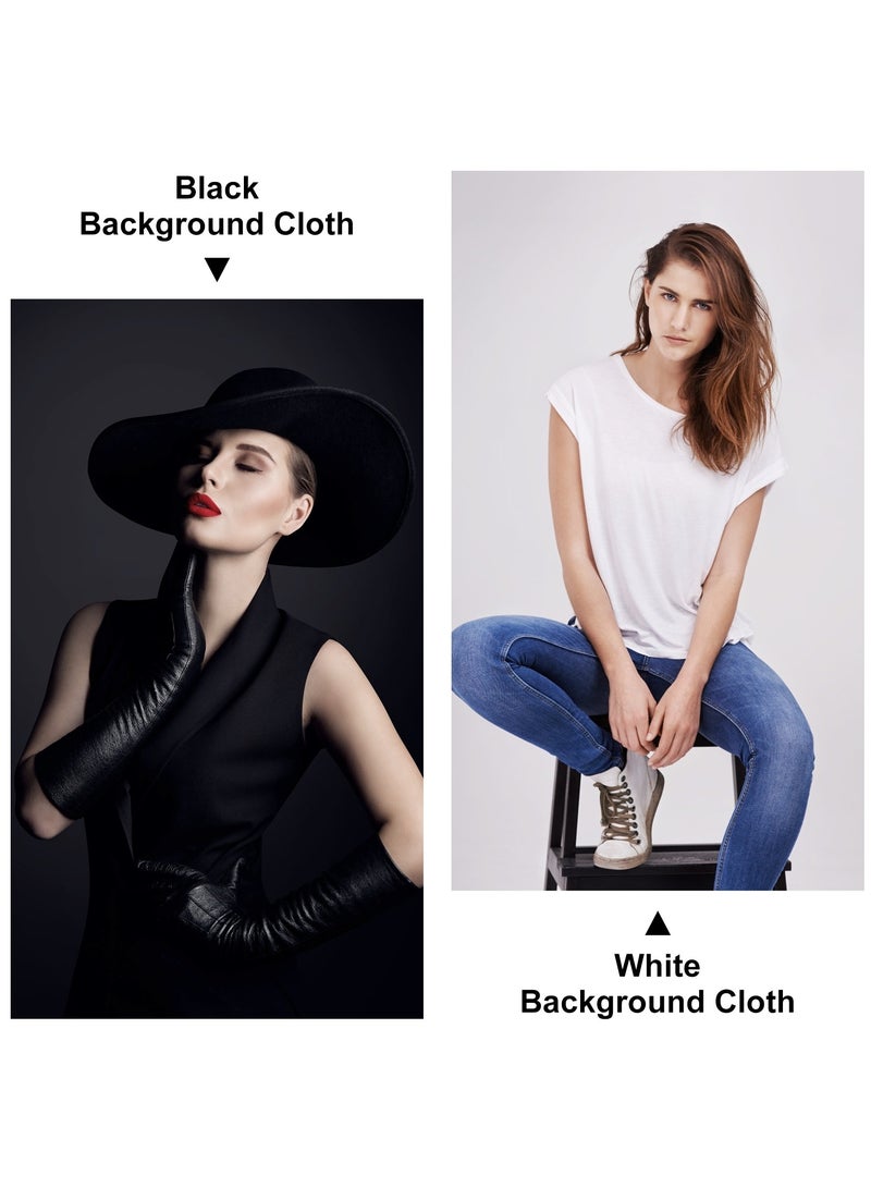 PULUZ 78.7Inch*78.7Inch Black Polyester  Backdrop Background for Photography Photo Booth Backdrop for Photoshoot Background Screen Video Recording Parties Curtain - Image 5