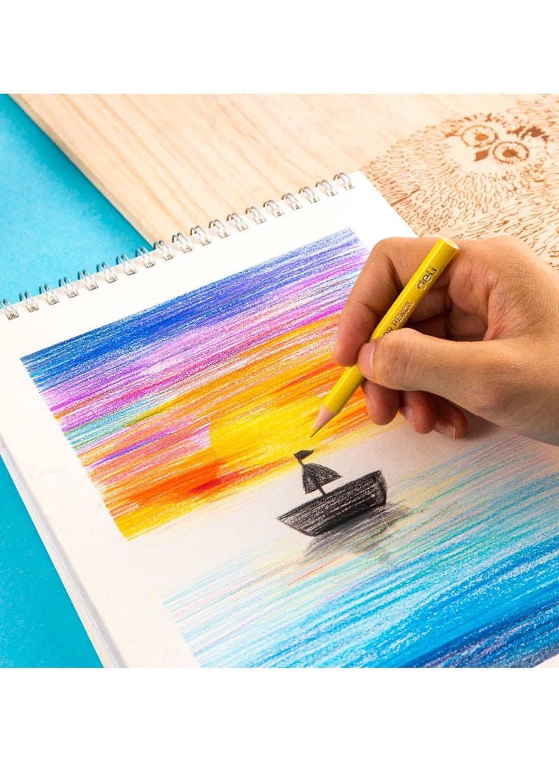 Deli EC09900 COLORUN PS Triangular Barrel Pre-sharpened Colored Pencils, 12 Colors, 2.8mm Lead, Made from 80% Recycled Materials - Image 5