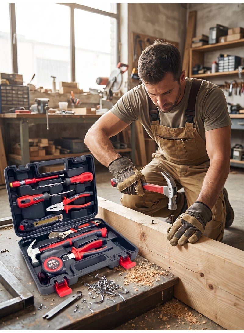 OSCO-TOOLS Osco 9-Piece Heavy-Duty Tool Kit – Professional Hand Tool Set with Durable Carry Case for Home Maintenance, Automotive, and Workshop Use - Image 3