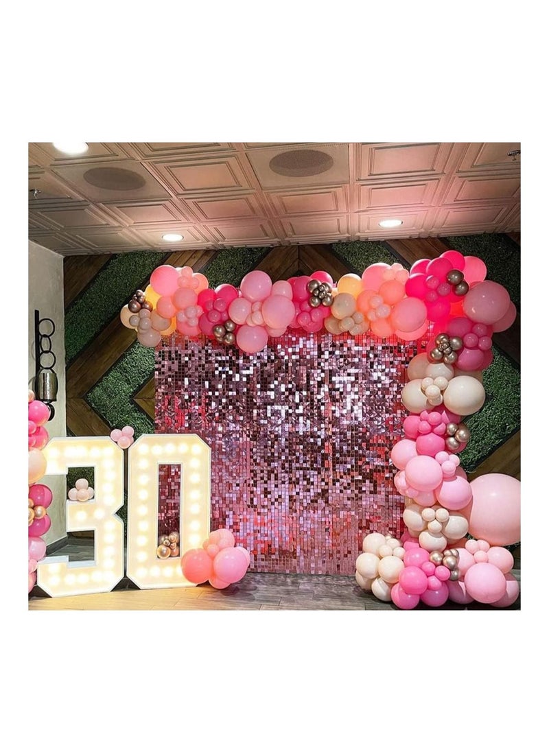 24pcs/Set Pink Shimmer Wall Backdrop Panel Glitter Bling Sequins Photo Backdrops Sheets Decor for Birthday Wedding Anniversary Engagement Bridal Shower Graduation Party - pzsku/Z2F9149FD2C70E411EEE8Z/45/_/1691056213/5a599098-c603-4ea5-b522-ff2798d9d386