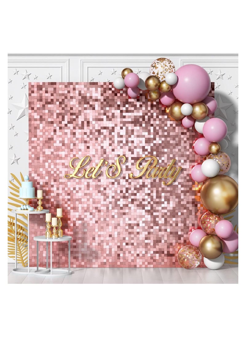 24pcs/Set Pink Shimmer Wall Backdrop Panel Glitter Bling Sequins Photo Backdrops Sheets Decor for Birthday Wedding Anniversary Engagement Bridal Shower Graduation Party - pzsku/Z2F9149FD2C70E411EEE8Z/45/_/1691056213/f414b9ed-2807-4a4f-823a-f66ef3fb8094