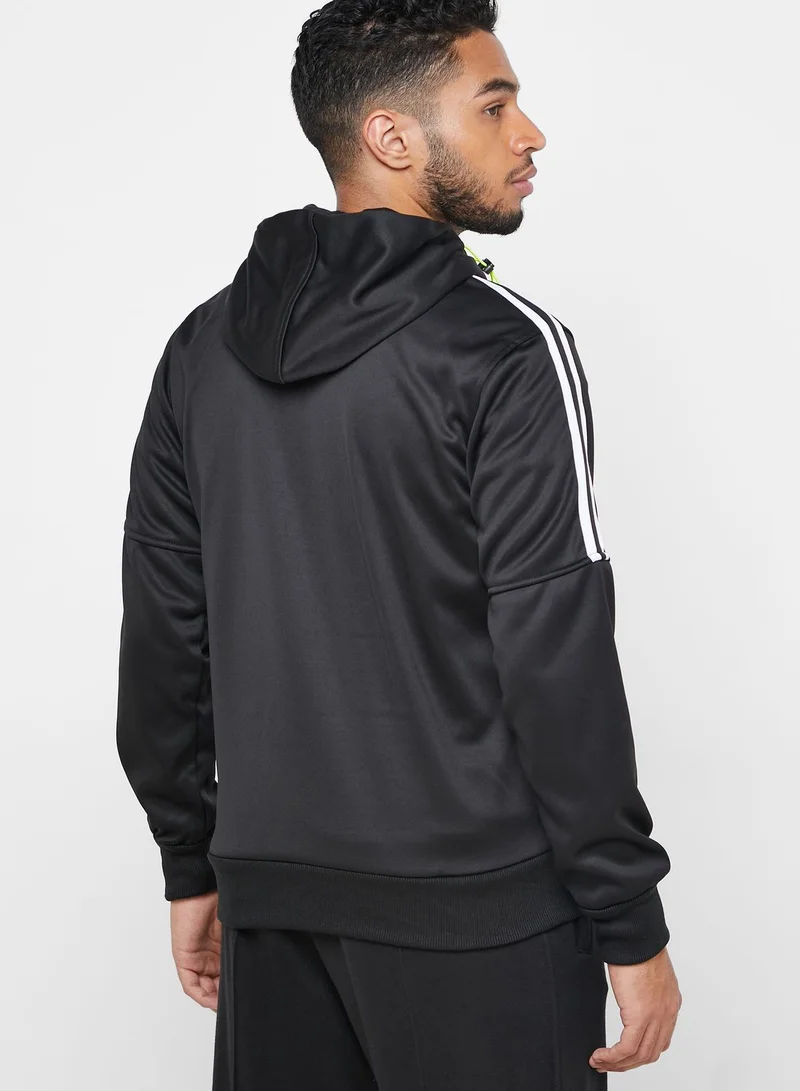 Seventy Five Pocket Front Detailed Zip Through Hoodie