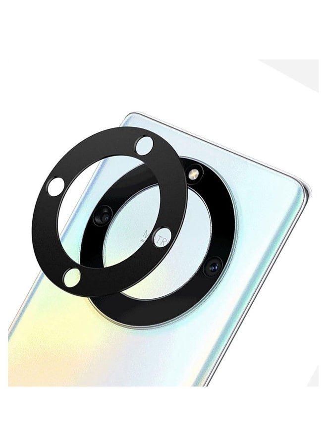 Tempered Glass 3D Camera Lens Protector For Honor X9a  - Black - Image 2