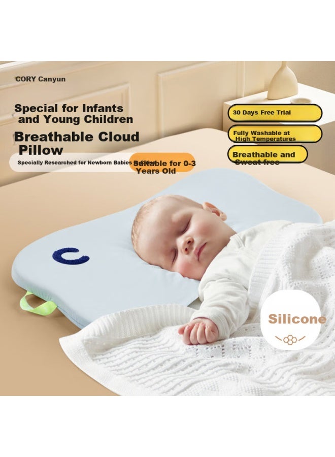 Cory Newborn Cloud Pillow, Summer Antibacterial, For 0-6 Months To 3 Years Old Babies, Moisture-wicking, Breathable, Washable, Spine-protecting Pillow - Image 1