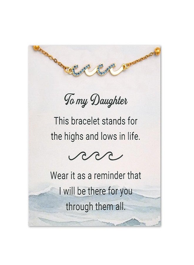 YangQian Daughter Gifts for Birthday Wedding Bracelet for Daughter Graduation Christmas Gifts from Mom and Dad Daughter Leaving for College Gifts Goodbye Farewell Gifts for Daughter Souvenir Keepsakes Bracelet - Image 1