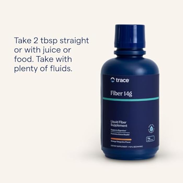 Trace Minerals Fiber 14g - Fiber Supplement for Colon Health & Digestive Support - Balanced Gut Flora - Liquid Supplement - Gluten-Free - Vegan - Orange Tangerine Flavor - 15 fl oz (15 Servings) - Image 4