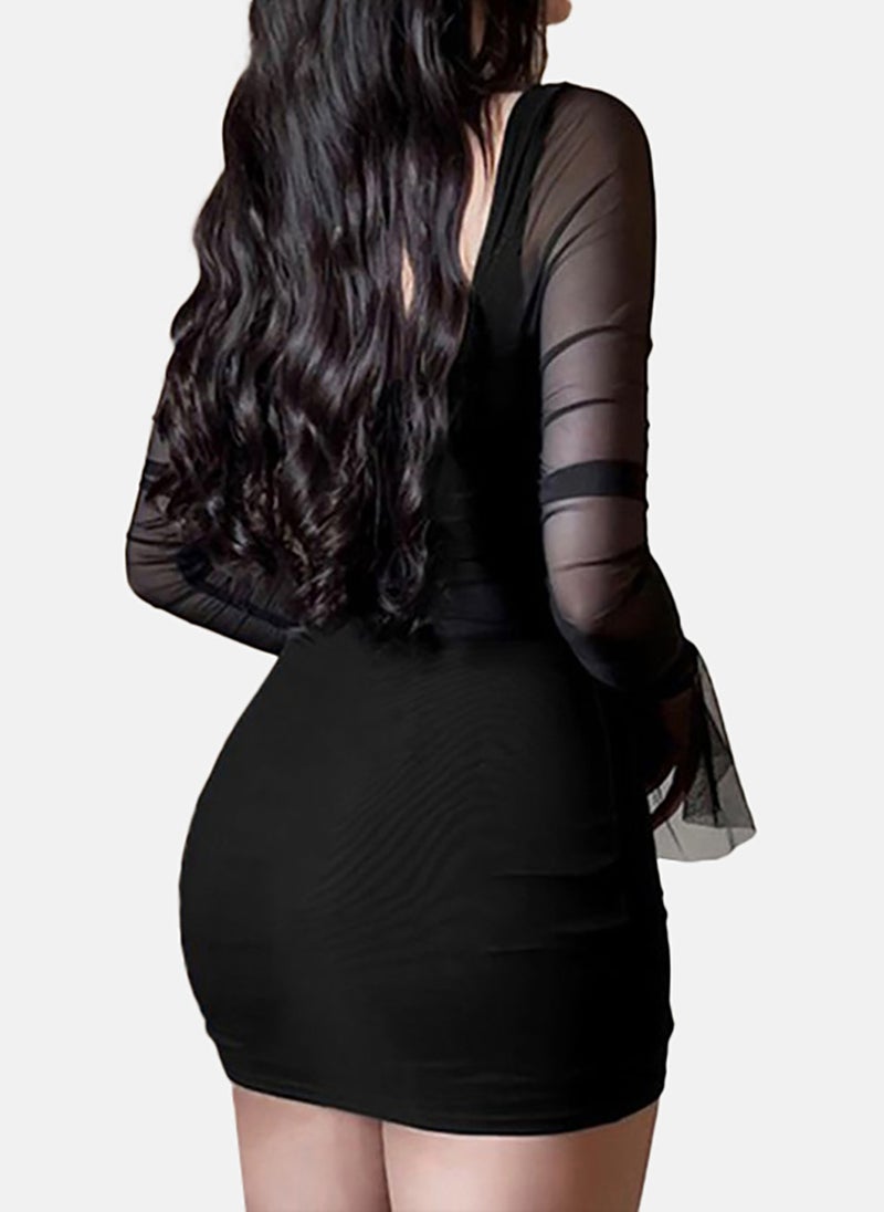 YUNIQEE Mesh Long Sleeve Dress - Image 3
