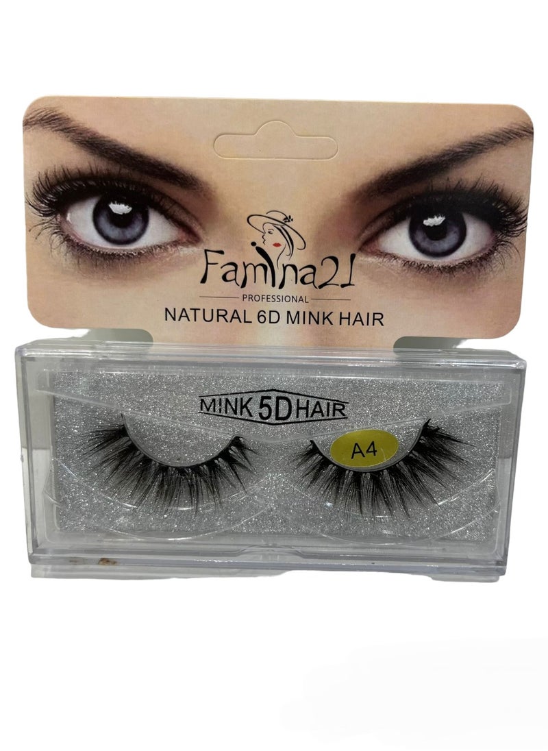 FAMINA21 Famina21 Natural 6D/5D Mink Hair Eyelashes - Set of 30 Models (A4)  - Image 1