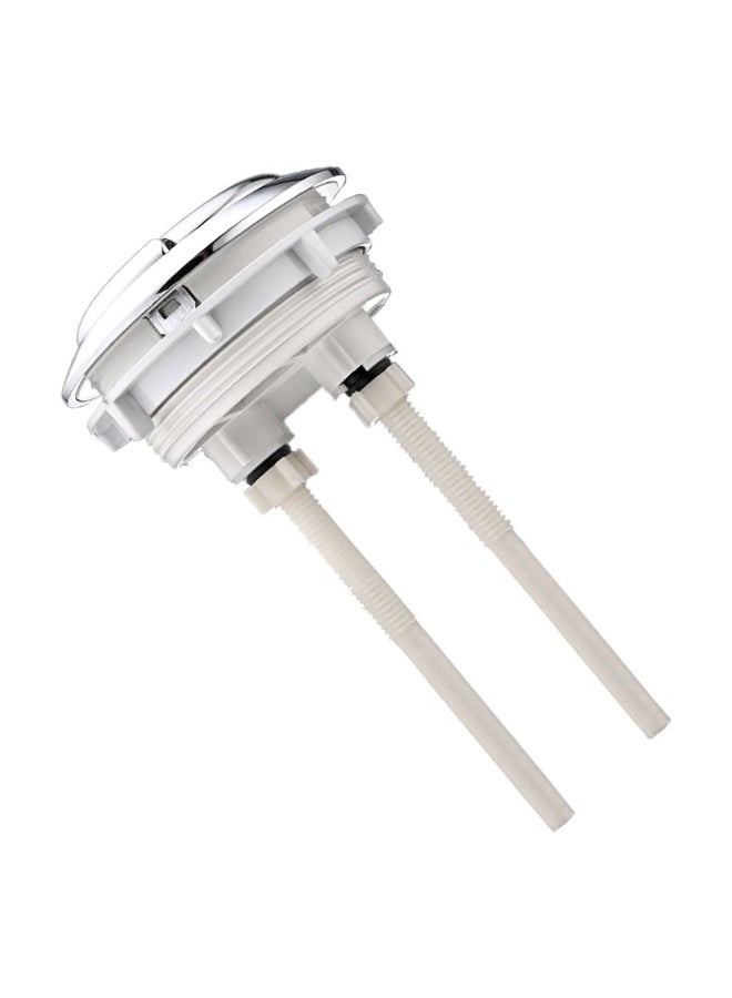 درافل زر مرحاض مزدوج التدفق من دورافيل، مطلي بالكروم، تصميم زر ضغط دائري، سهل التركيب، لتركيبات الحمام، 48 مم - Image 2