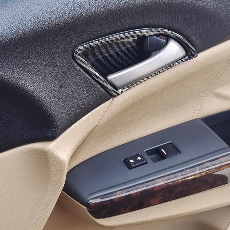 AEETUED Inside Door Handle Covers Trims for Honda Accord 2008-2012 - Carbon Fiber Pattern - Image 5