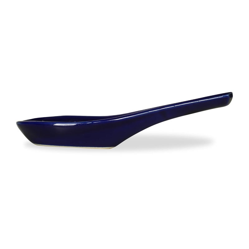 Caffeine Caffeine Ceramic Handmade Blue Mughal Katori Bowl with Spoon Set of 6 - Image 3