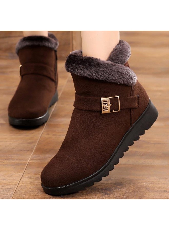 Winter Boots Women 2021 Thick Plush Warm Snow Boots Women Zipper Comfortable Outdoor Ankle Boots Casual Cotton Shoes