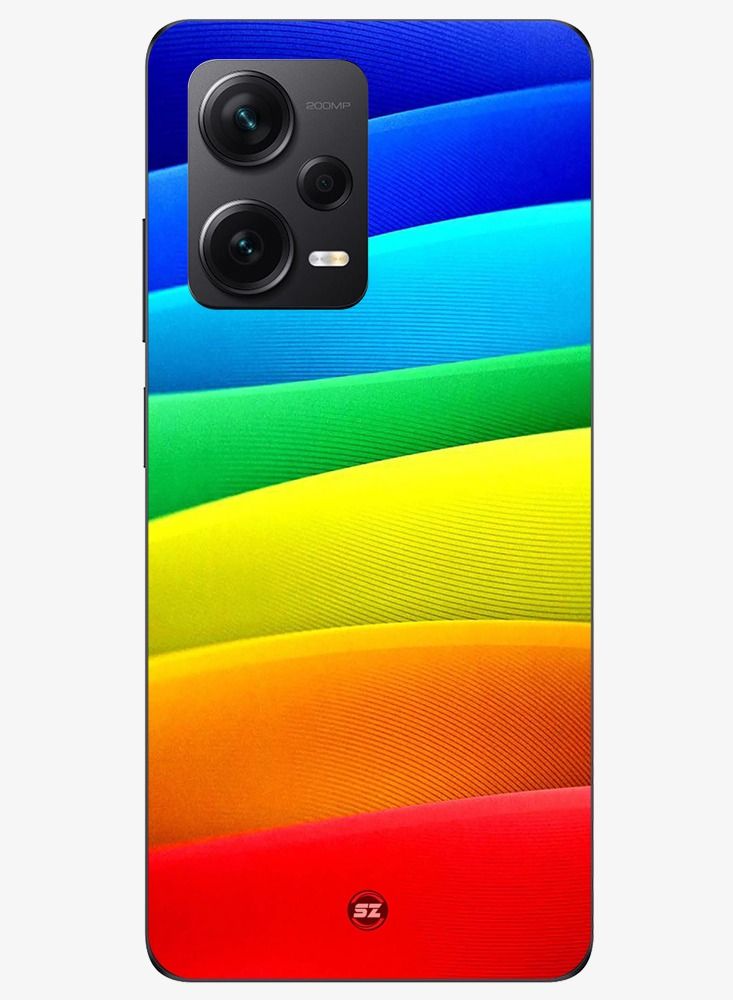 Service Zone Protective Printed Mobile Cover 3D Abstract Art Design With Rainbow Colours For Xiaomi Redmi Note 12 Discovery 