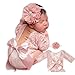 ForBaysy Newborn Photography Props Outfit Lace Romper with Cute Flower Headband Newborn Dress Posing Props - Image 3