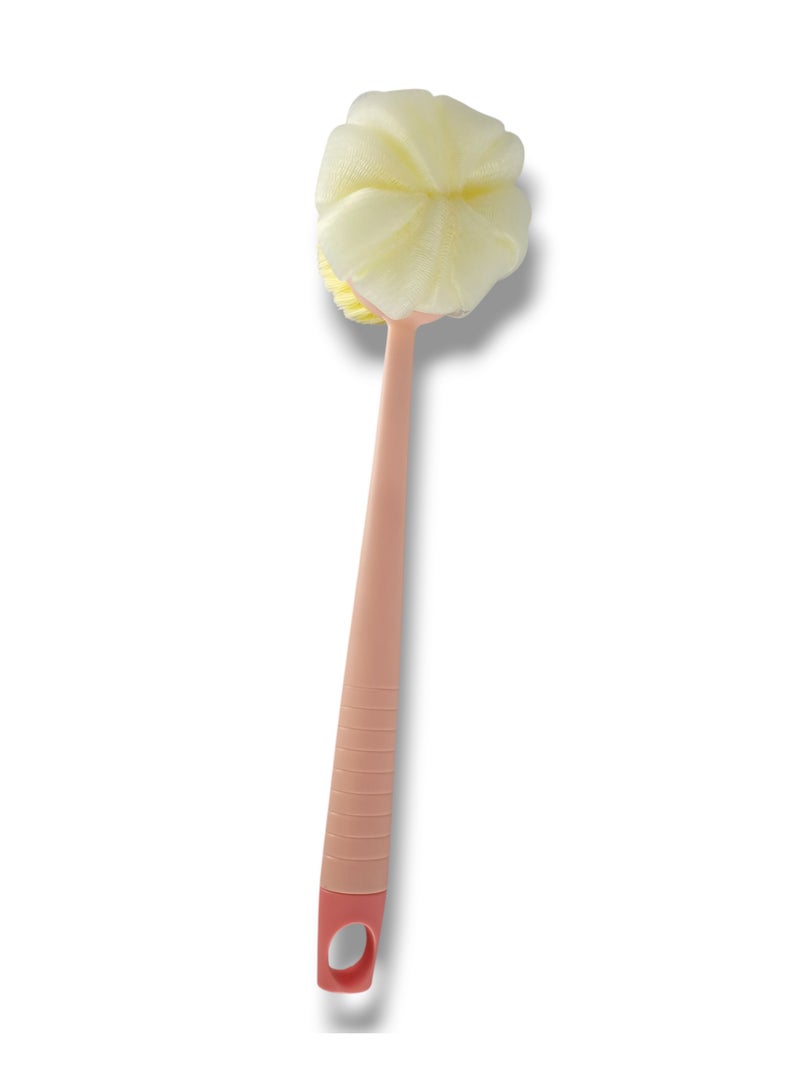 2pcs -2-in-1 Soft Shower Sponge and Brush Set with Long Handle - Multicolor - Image 2