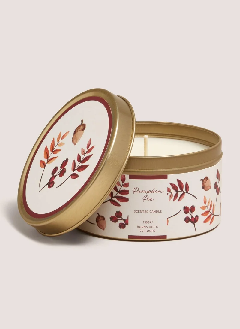 Matalan Cream Pumpkin Pie Acorn Tin Candle