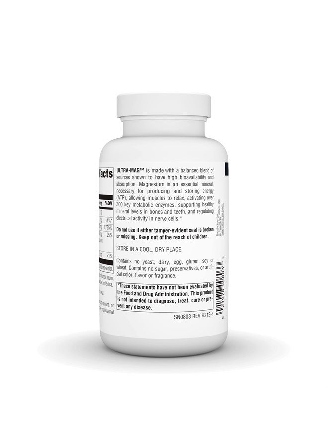Source Naturals مجمع المغنيسيوم عالي الكفاءة ألترا-ماج - يحافظ على وظيفة العضلات والأعصاب - 120 قرص - Image 3