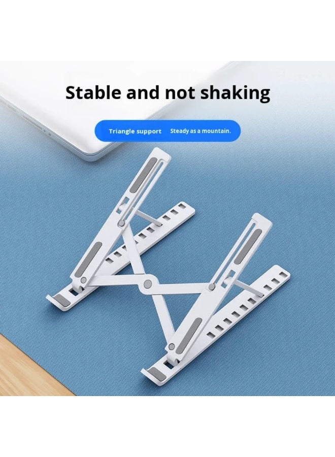 حامل كمبيوتر محمول قابل للتعديل - حامل مريح قابل للطي والحمل لأجهزة MacBook وDell وHP وSony - مصنوع من المعدن، قابل لتعديل الارتفاع بـ 7 مستويات، مع حقيبة حمل مرفقة - Image 3