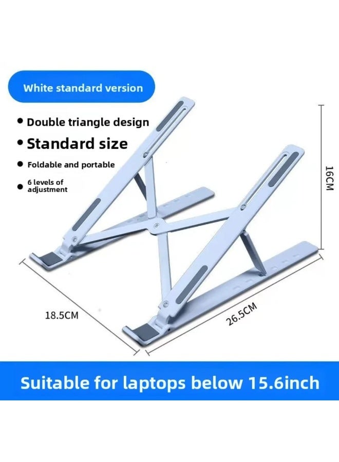 حامل كمبيوتر محمول قابل للتعديل - حامل مريح قابل للطي والحمل لأجهزة MacBook وDell وHP وSony - مصنوع من المعدن، قابل لتعديل الارتفاع بـ 7 مستويات، مع حقيبة حمل مرفقة - Image 4
