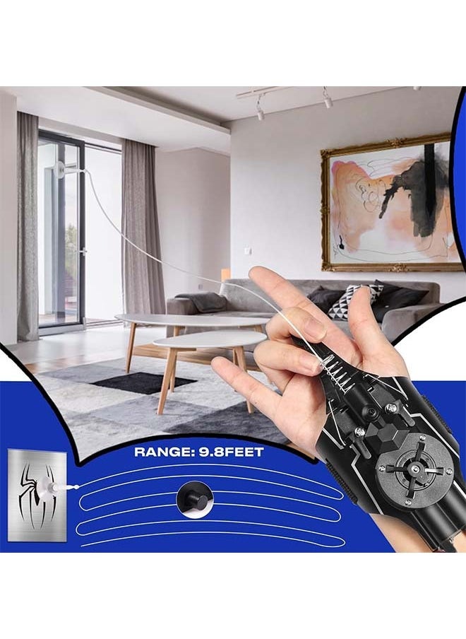 L&E - 3Clock Upgraded Spider Web Shooters for Kids, Web Launcher String Shooters Toy Real Spider Silk [9.5ft Range], Cool Gadgets for Halloween Kids Superhero Role-Playing - Image 1