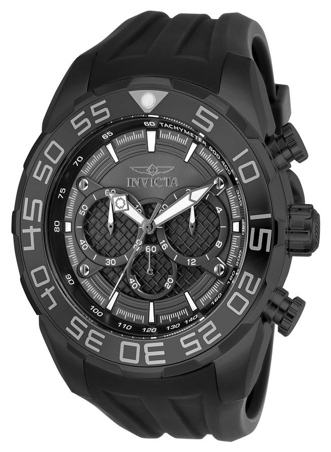 Invicta Men's Speedway 50mm Stainless Steel and Silicone Chronograph Quartz Watch, Black (Model: 26308)