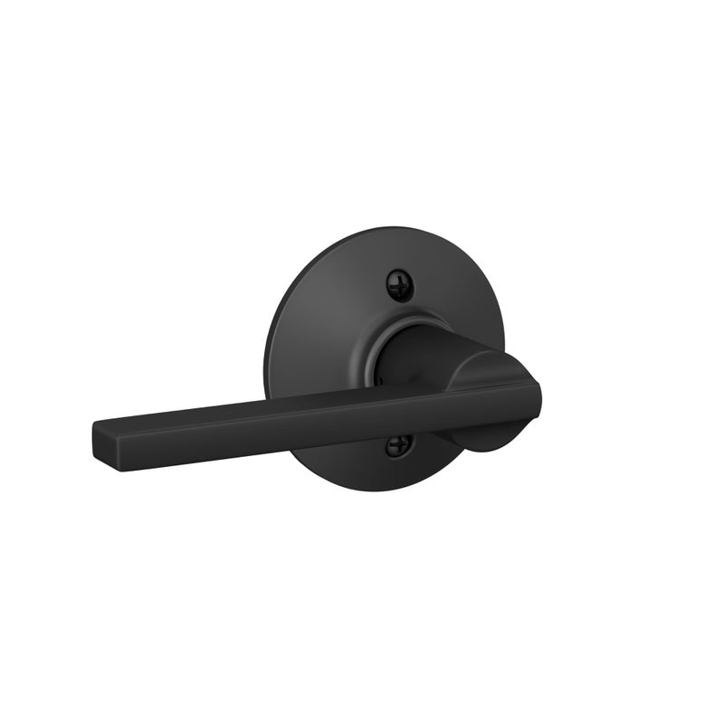 Schlage F10 V LAT 622 Latitude Door Lever, Hall & Closet Passage Lock, Matte Black - Image 3