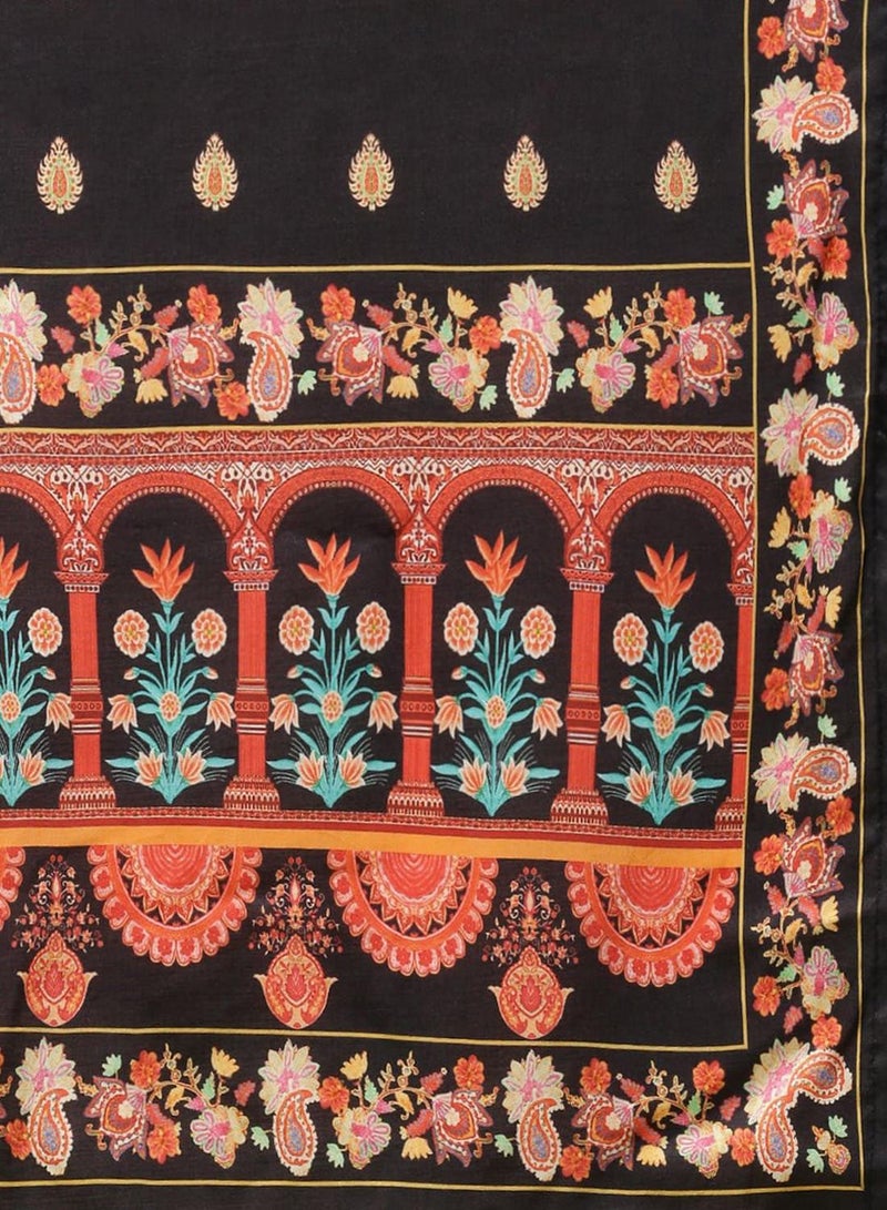 ISHIN Women's Multicoloured Viscose Blend Embellished Tunic Full Length Casual Straight Fit Kurta Set - Image 5