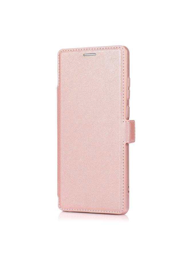 اس-توب جراب لهاتف Samsung Galaxy Note20 مع نافذة دفع مزدوجة من البولي يوريثان + جراب جلدي قلاب أفقي من السيليكون مع حامل وفتحة بطاقة - Image 2