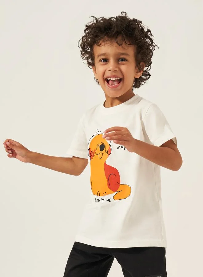 Styli Styli Graphic Print Short Sleeve T-Shirt