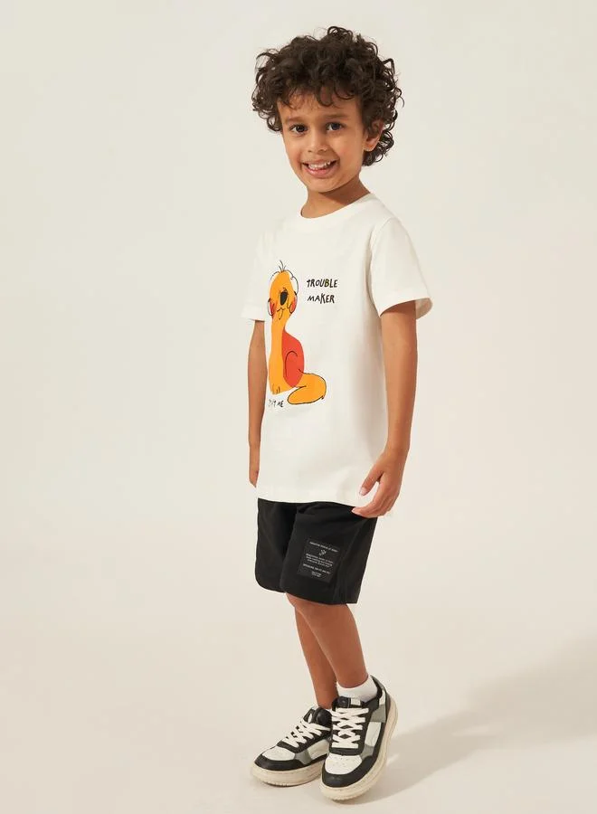 Styli Styli Graphic Print Short Sleeve T-Shirt