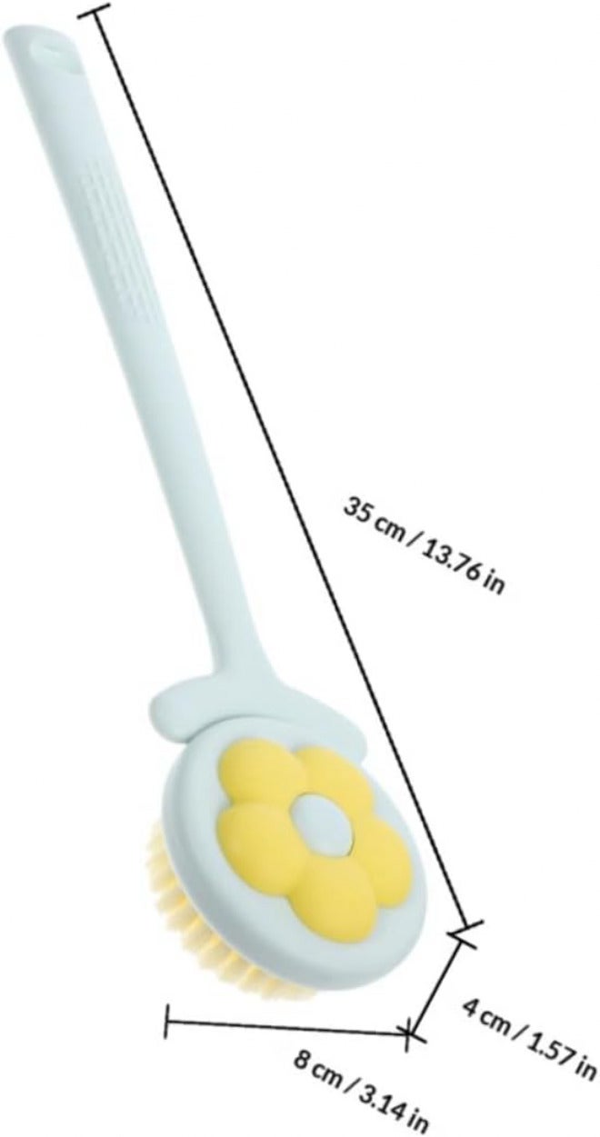 PATKAW 2pcs Soft Bristles Shower Back Brush with Long Handle for Gentle Exfoliation and Body Cleansing, Bath Back Scrubber Suitable for Men and Women Daily Use - Image 1