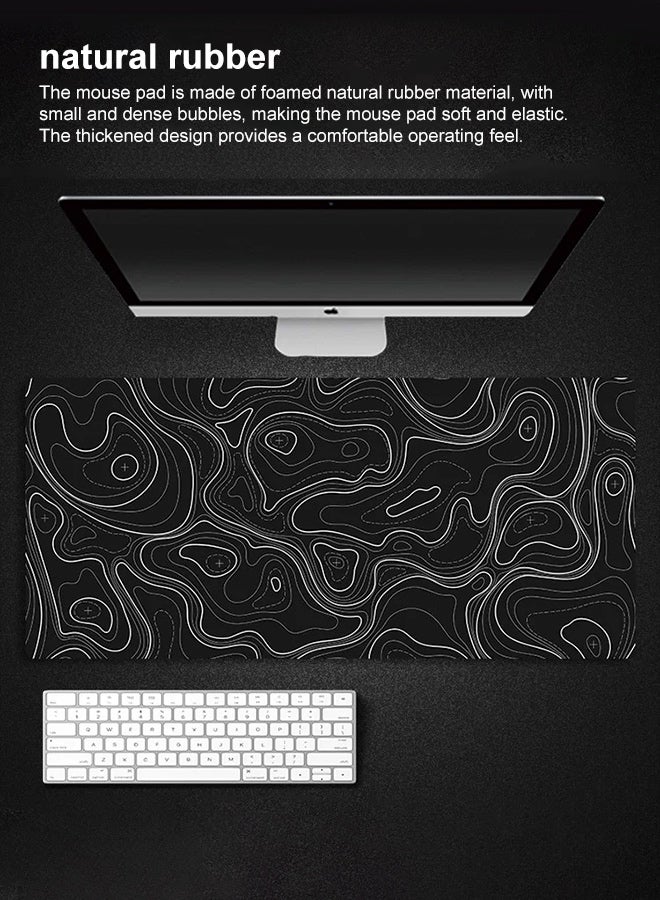سوبر ماوس لوحة لعبة توسيع لوحة الماوس المضادة للانزلاق المطاط قاعدة لوحة الماوس مكتب مكتب حصيرة سطح المكتب حصيرة القماش السلس لوحة مفاتيح الكمبيوتر لوحة الماوس ( 800 * 300 * 3mm ) أسود - Image 4