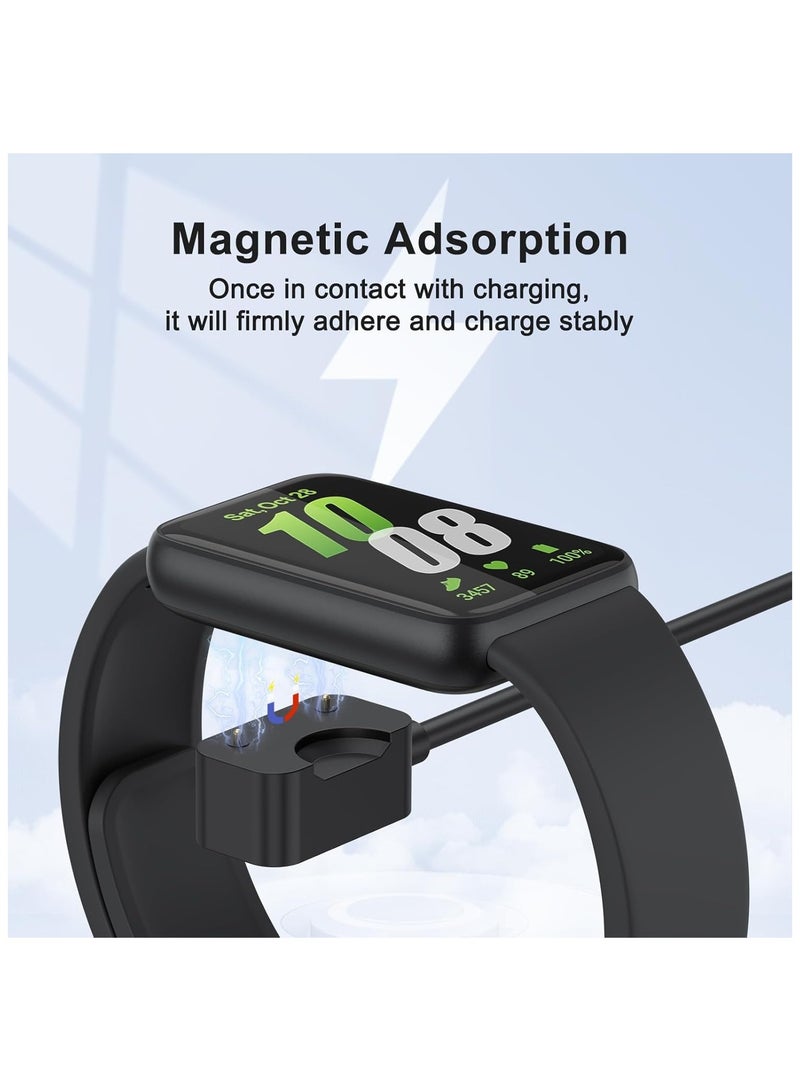 2 Pack USB-A + USB-C Cable for Samsung Galaxy Fit 3 Charger, 3.3ft Magnetic Charging Cable Dock Stand for Galaxy Watch Fit 3 SM-R390 Smartwatch 1M - Image 5