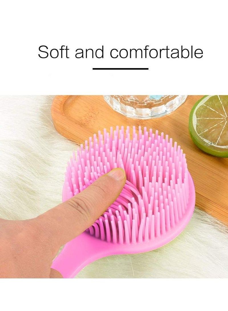 SYOSI Bath Body Brush, Silicone Long Handle Shower Brush Double-sided Back Scrubber No Plastic Smell BPA-Free Exfoliating Pad Exfoliator Cellulite Massager Skin Care for Women Men - Image 4