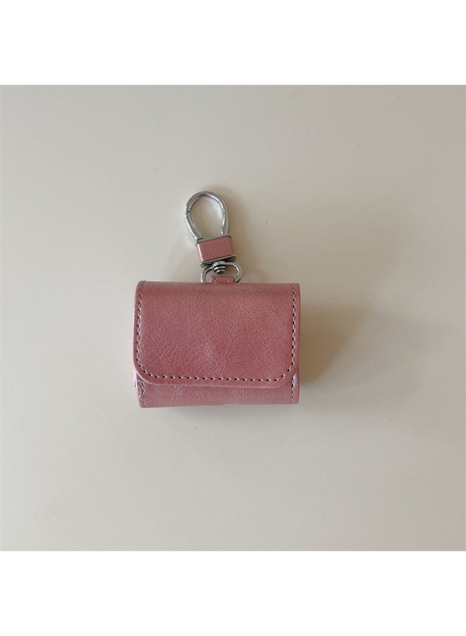 Loquat Suitable For AppleAirpodspro2 Headphone Case Solid Color Cow Pattern Leather Case Earphone Case Earphone Case-Color:Picture No. 1-Model:Airpods 3 - Image 1